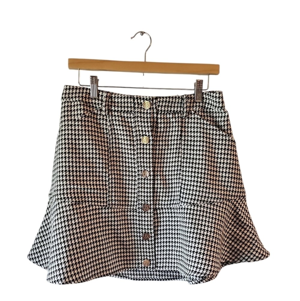 Draper James Houndstooth Skirt Mini Sz 8 WS25 - Picture 5 of 9